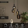 JOANET pendant light 4xE27 brass (Lucide)