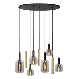 JOANET pendant light 6xE27 brass (Lucide)