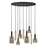 JOANET pendant light 6xE27 brass (Lucide)