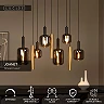 JOANET pendant light 6xE27 brass (Lucide)
