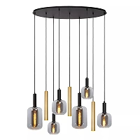 JOANET pendant light 6xE27 brass (Lucide)