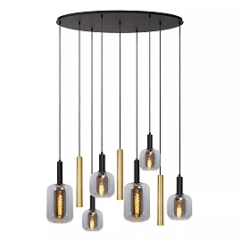 JOANET pendant light 6xE27 brass (Lucide)