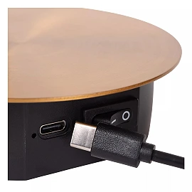 JOLIJN rechargeable magnetic bedside / wall light Ø10.2 cm LED 2 W matt gold (Lucide)