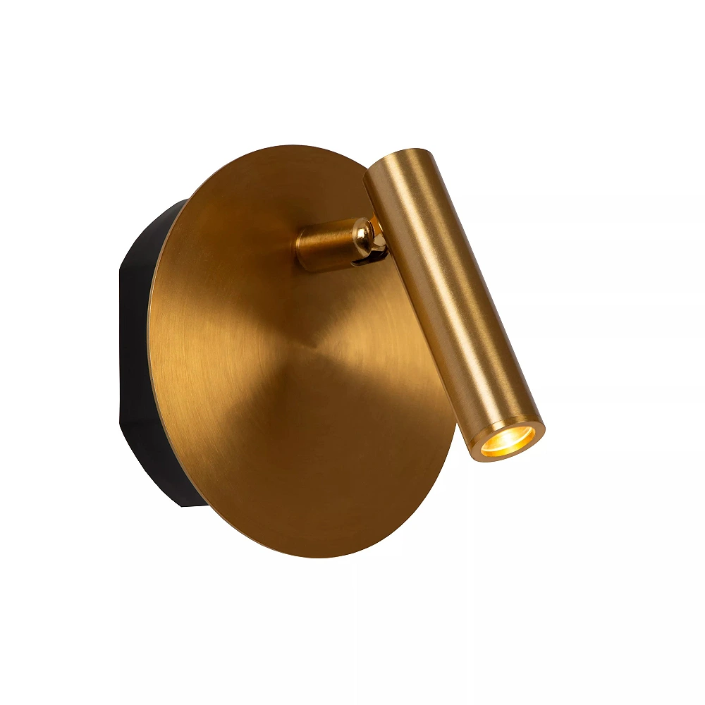 JOLIJN rechargeable magnetic bedside / wall light Ø10.2 cm LED 2 W matt gold (Lucide)
