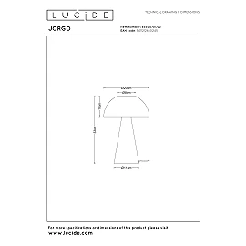 JORGO table lamp Ø 20 cm 1xE27 Green (Lucide)