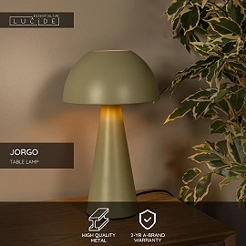 JORGO table lamp Ø 20 cm 1xE27 Green (Lucide)