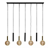 JOSIANE piekaramā lampa 4×G9 + 3×GU10 MR11 melnā krāsā (Lucide)