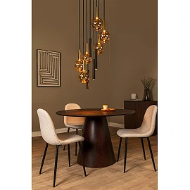 JOSIANE Pendant light 6xG9 + 4xGU10 black amber (Lucide)