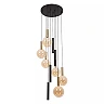 JOSIANE Pendant light 6xG9 + 4xGU10 black amber (Lucide)