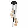 JOSIANE Pendant light 6xG9 + 4xGU10 black amber (Lucide)