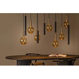 JOSIANE Pendant light 7xG9 + 5xGU10 black amber (Lucide)