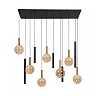 JOSIANE Pendant light 7xG9 + 5xGU10 black amber (Lucide)