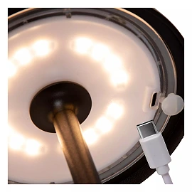 JOY uzlādējama āra galda lampa LED 1x1.5W melna (Lucide)