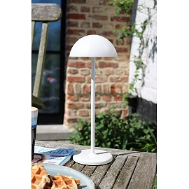 JOY uzlādējama āra galda lampa LED 1x1.5W balta (Lucide)