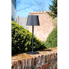 JUSTINE rechargeable outdoor table lamp LED 1x2W black (Lucide)