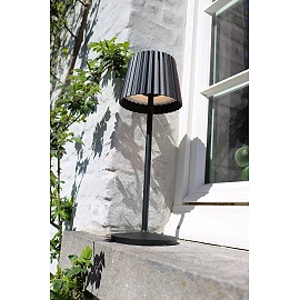 JUSTINE rechargeable outdoor table lamp LED 1x2W black (Lucide)