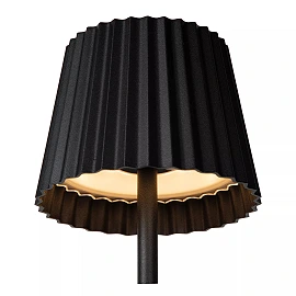 JUSTINE rechargeable outdoor table lamp LED 1x2W black (Lucide)