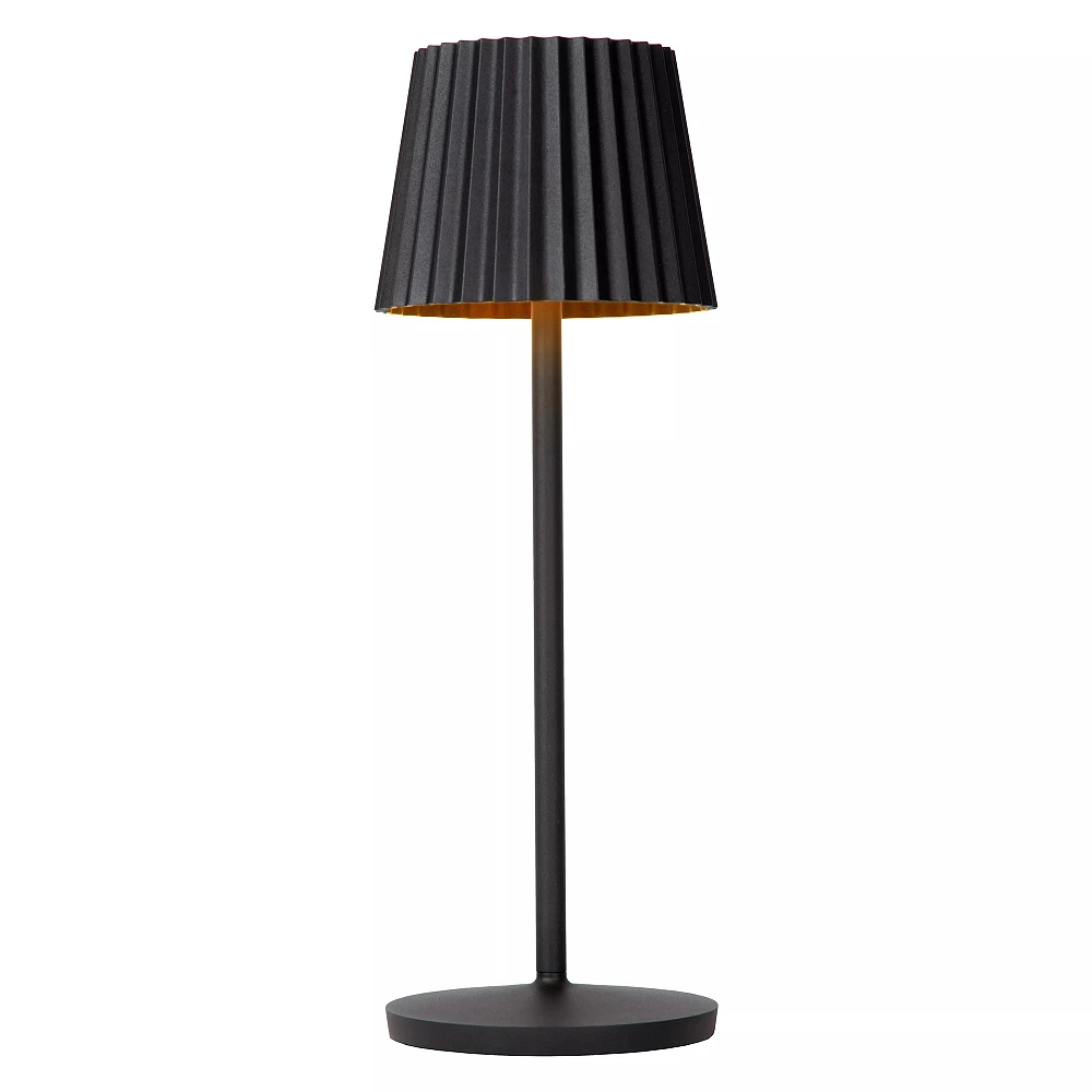 JUSTINE rechargeable outdoor table lamp LED 1x2W black (Lucide)