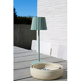 JUSTINE rechargeable outdoor table lamp LED 1x2W green (Lucide)