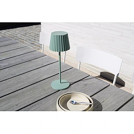 JUSTINE rechargeable outdoor table lamp LED 1x2W green (Lucide)