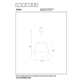 KALA Pendant light Ø40 cm E27 taupe (Lucide)