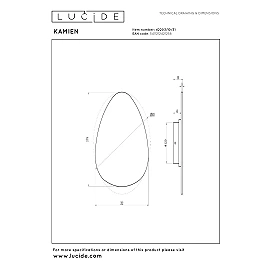 KAMIEN LED wall light 11 W 2700 K white (Lucide)