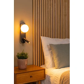 KELLY LED bedside/wall light 3.5 W 3000K black (Lucide)