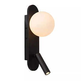 KELLY LED bedside/wall light 3.5 W 3000K black (Lucide)