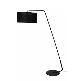 KELSO floor lamp 1xE27 black with linen shade (Lucide)