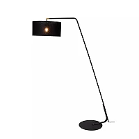 KELSO floor lamp 1xE27 black with linen shade (Lucide)