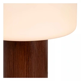 KENAN galda lampa Ø22 cm 1 x 40 W E14 tumša koka imitācija (Lucide)