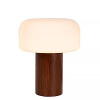 KENAN galda lampa Ø22 cm 1 x 40 W E14 tumša koka imitācija (Lucide)