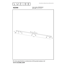 KEONI ceiling spotlight 8xG9 taupe (Lucide)