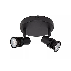 KIANTI Ceiling spotlight Ø15 cm 2xGU10 50W Black (Lucide)