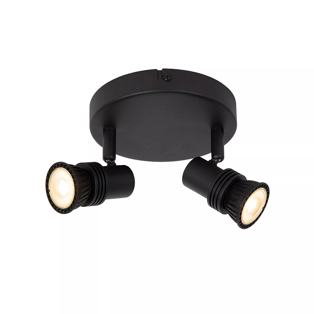KIANTI Ceiling spotlight Ø15 cm 2xGU10 50W Black (Lucide)