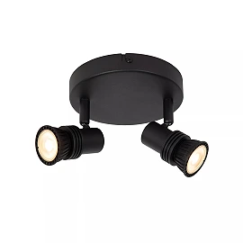 KIANTI Ceiling spotlight Ø15 cm 2xGU10 50W Black (Lucide)