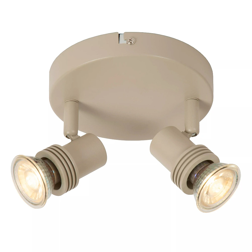 KIANTI Ceiling spotlight Ø15 cm 2xGU10 50W Taupe (Lucide)
