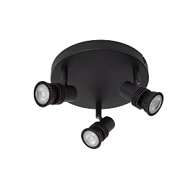 KIANTI Ceiling spotlight Ø21 cm 3xGU10 50W Black (Lucide)