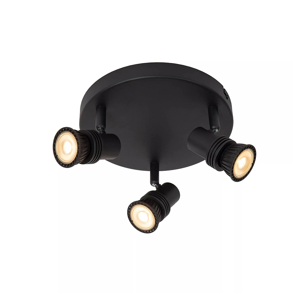 KIANTI Ceiling spotlight Ø21 cm 3xGU10 50W Black (Lucide)
