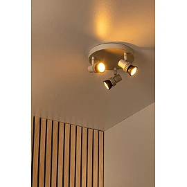 KIANTI Ceiling spotlight Ø21 cm 3xGU10 50W Taupe (Lucide)