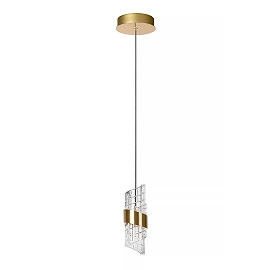 KLIGANDE piekaramā lampa LED 1x9 W 2700 K Ø13 cm matēts zelts / misiņš (Lucide)