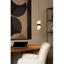 KLIGANDE piekaramā lampa LED 1x9 W 2700 K Ø13 cm melna (Lucide)