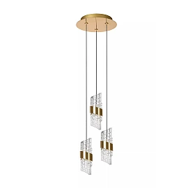 KLIGANDE piekaramā lampa LED 3x8 W 2700 K Ø25 cm matēts zelts / misiņš (Lucide)