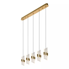 KLIGANDE piekaramā lampa LED 5x7,8 W 2700 K 84 cm matēts zelts / misiņš (Lucide)