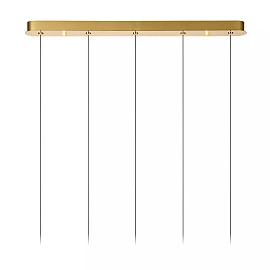 KLIGANDE piekaramā lampa LED 5x7,8 W 2700 K 84 cm matēts zelts / misiņš (Lucide)