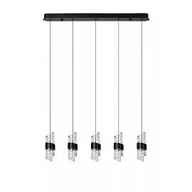 KLIGANDE piekaramā lampa LED 5x7,8 W 2700 K 84 cm melna (Lucide)