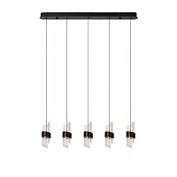 KLIGANDE piekaramā lampa LED 5x7,8 W 2700 K 84 cm melna (Lucide)