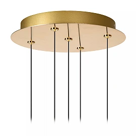 KLIGANDE piekaramā lampa LED 5x8 W 2700 K Ø30 cm matēts zelts / misiņš (Lucide)