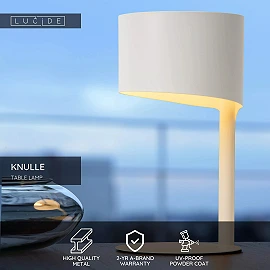 KNULLE Table lamp Ø15 cm E14 white (Lucide)