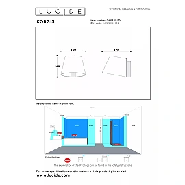 KORGIS bathroom wall light LED 10 W 3000 K transparent (Lucide)